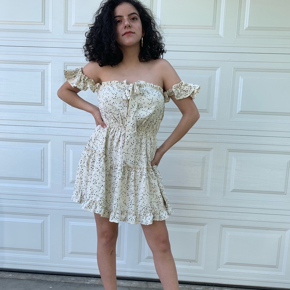 Off the shoulder ruffle dress